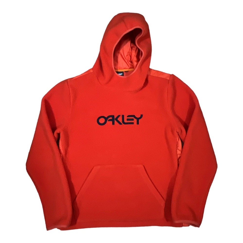 Oakley Hoodie Pullover Sweatshirt M Kangaroo Pocket orange GCX-14